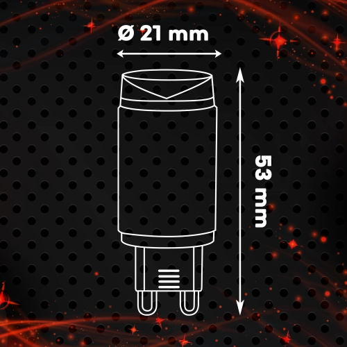 $ ŻARÓWKA G9 LED SMD WW 3W 330lm 3Y 0547 LENS